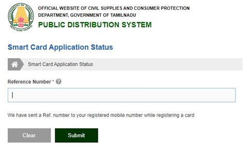 smart card online application status|smart card online status tamilnadu.